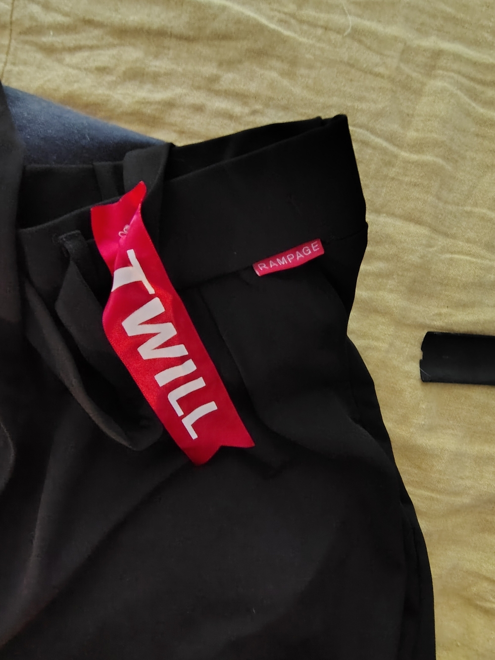 Rampage Black Trousers with Red Accent